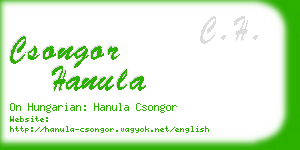 csongor hanula business card
